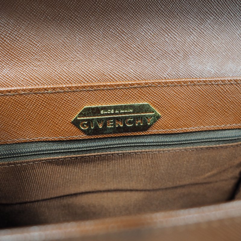 GIVENCHY 金圈手提包 焦糖色-11