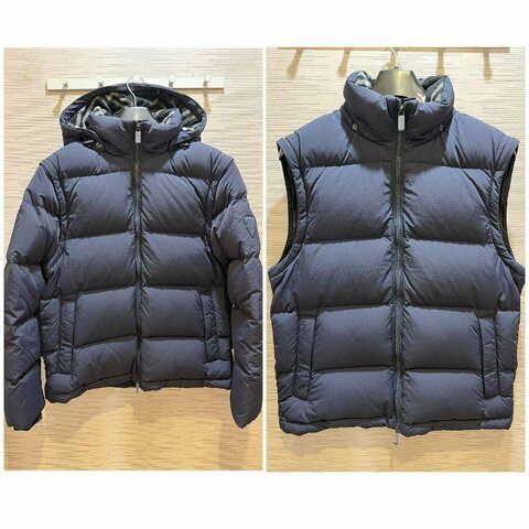 💎Han's house精品服飾💎 Burberry 格紋 羽絨外套 背心兩穿 連帽可拆 原價65000