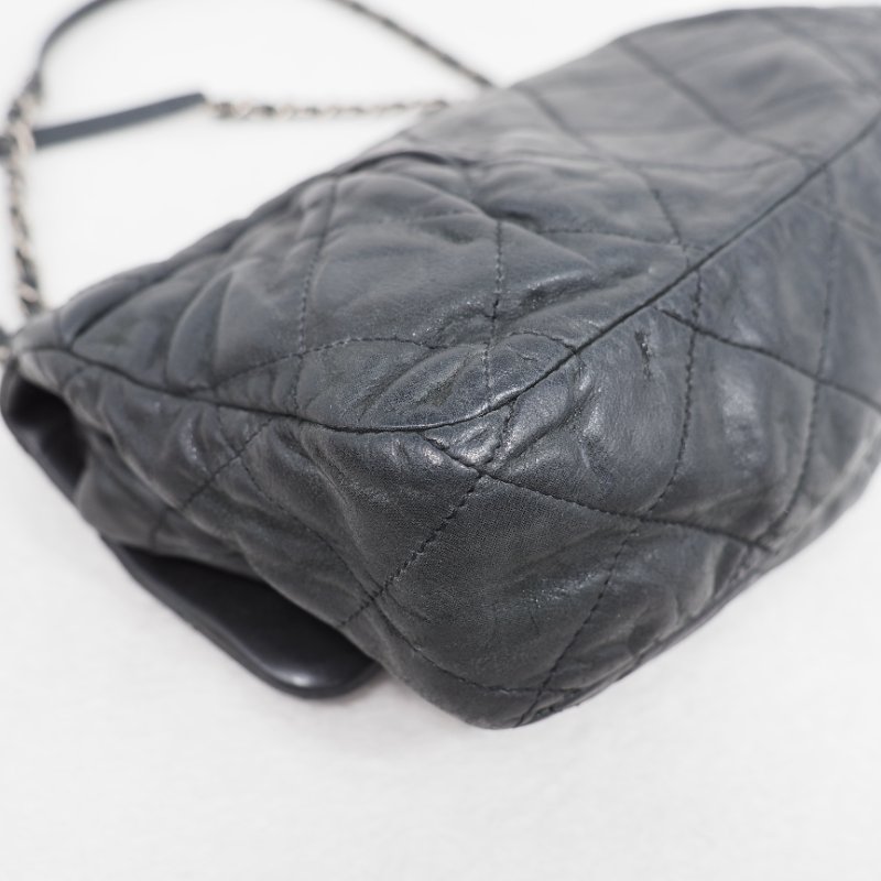 CHANEL 炭灰色 flap bag-8