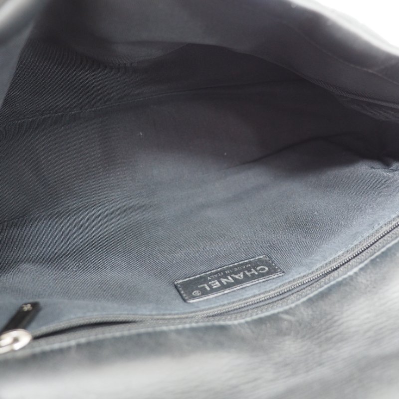 CHANEL 炭灰色 flap bag-11