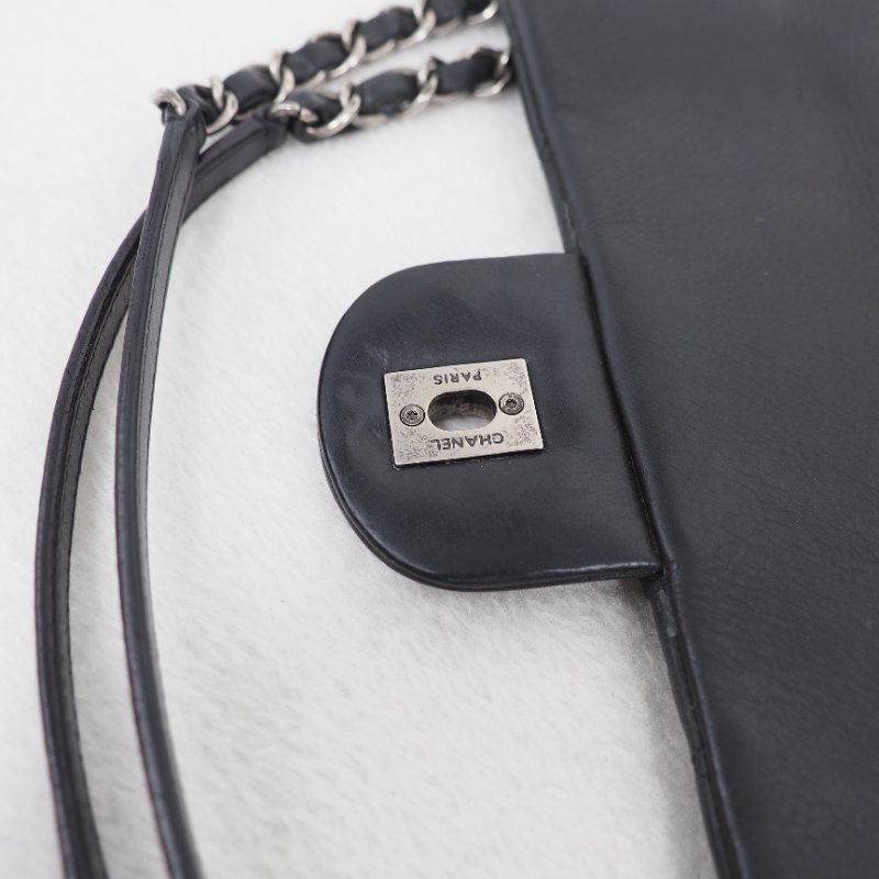 CHANEL 炭灰色 flap bag-13