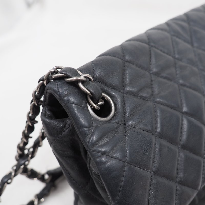 CHANEL 炭灰色 flap bag-15