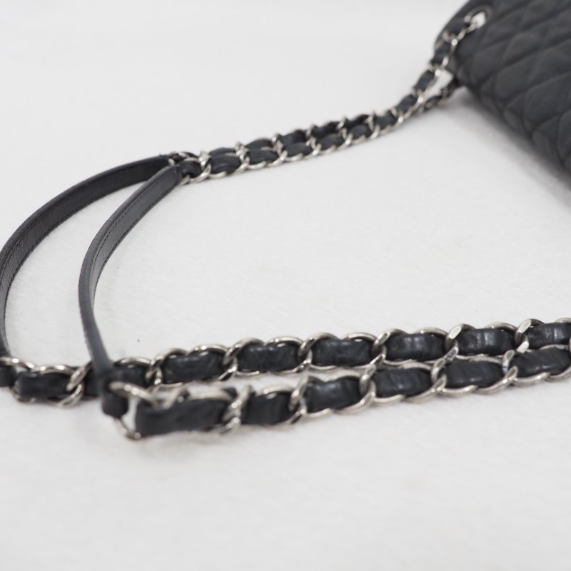 CHANEL 炭灰色 flap bag-17