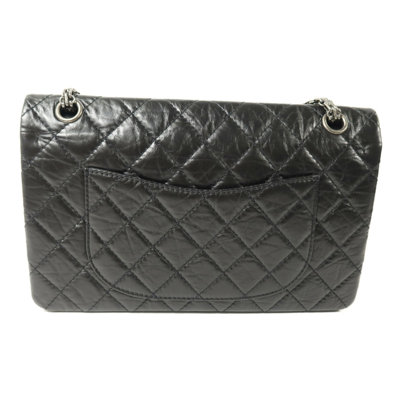 CHANEL 牛皮皮革2.55 28cm鏈帶手挽肩背兩用袋-2