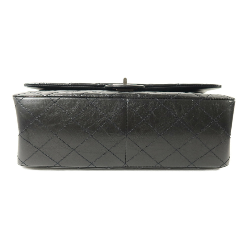 CHANEL 牛皮皮革2.55 28cm鏈帶手挽肩背兩用袋-3