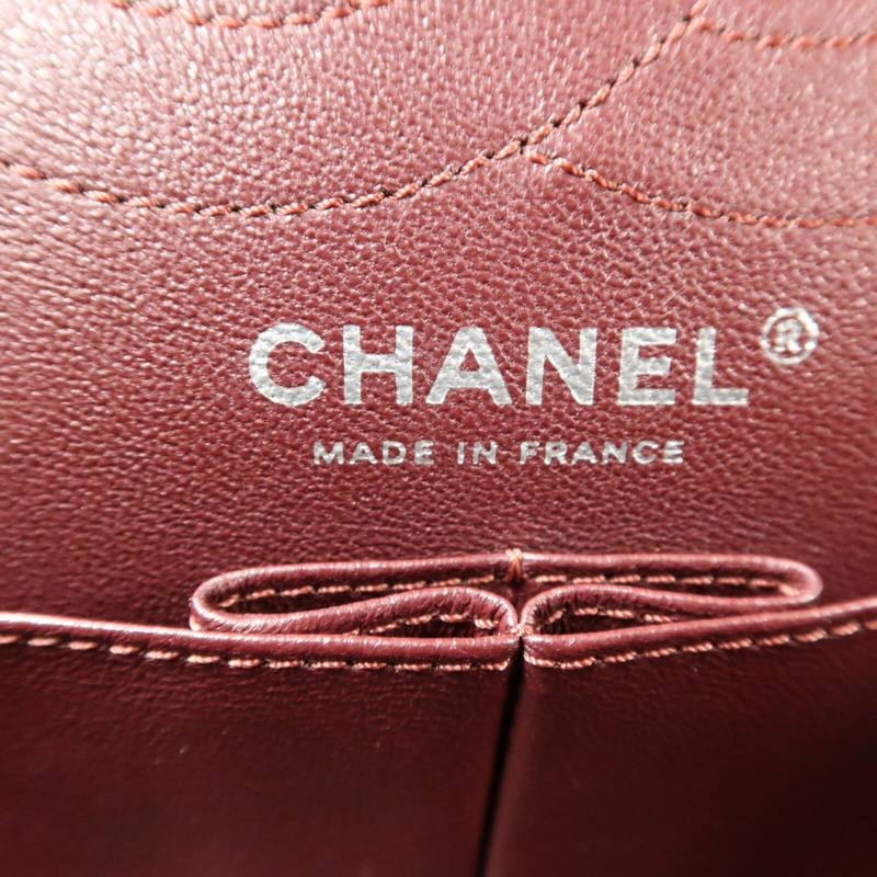 CHANEL 牛皮皮革2.55 28cm鏈帶手挽肩背兩用袋-5