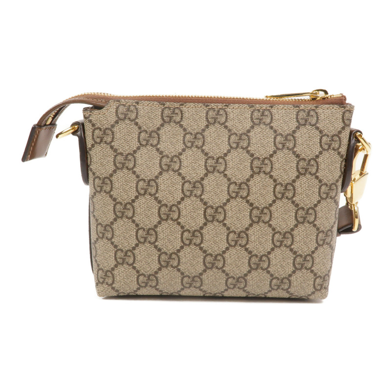 GUCCI 塗層帆布Interlocking G Messenger手挽肩背兩用袋-1