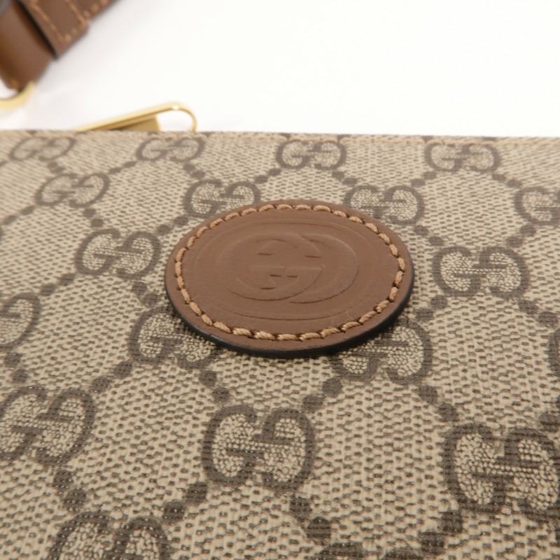 GUCCI 塗層帆布Interlocking G Messenger手挽肩背兩用袋-8
