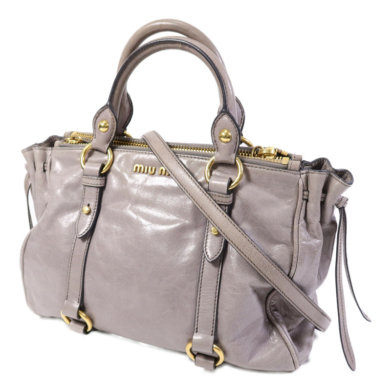 Miu Miu 牛皮皮革2 Way Bag手挽肩背兩用袋-2