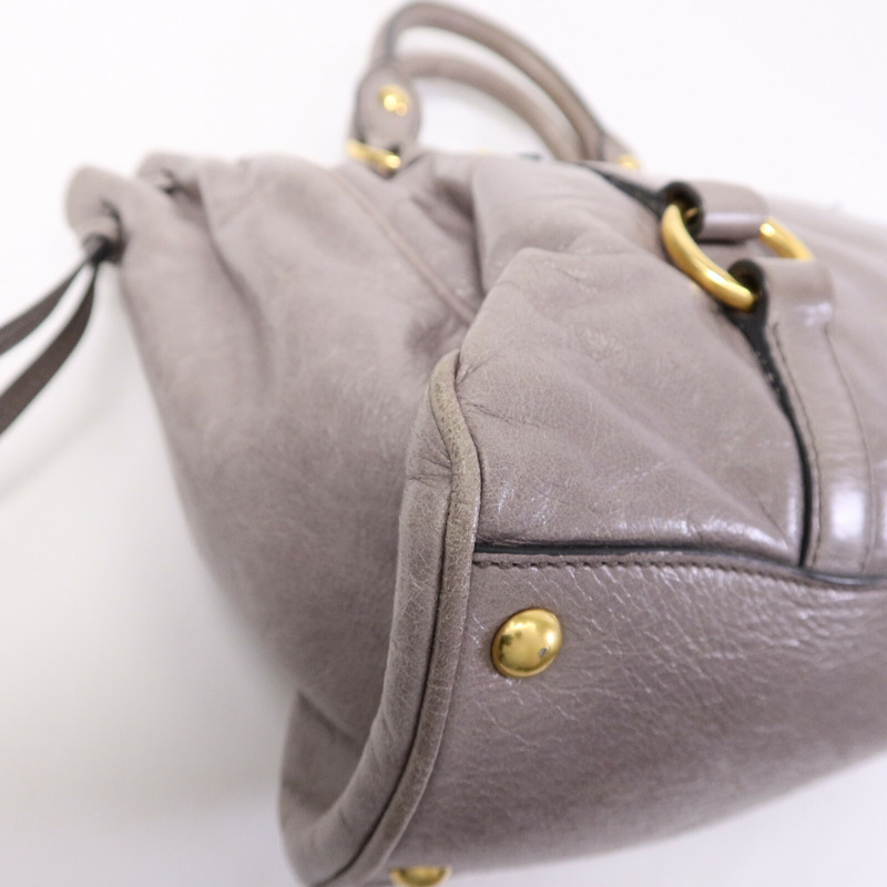Miu Miu 牛皮皮革2 Way Bag手挽肩背兩用袋-12