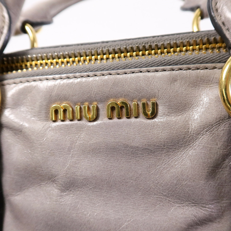 Miu Miu 牛皮皮革2 Way Bag手挽肩背兩用袋-16