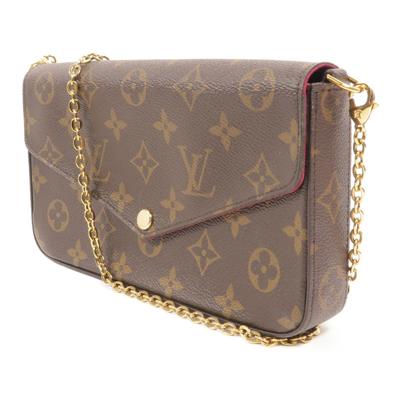 LOUIS VUITTON Monogram Pochette Felicie鏈帶肩背袋-2