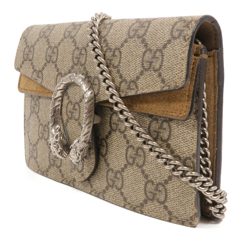 GUCCI 塗層帆布Dionysus Super Mini Bag鏈帶肩背袋-2