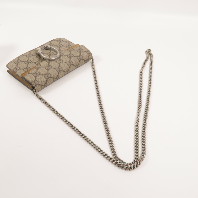 GUCCI 塗層帆布Dionysus Super Mini Bag鏈帶肩背袋-6