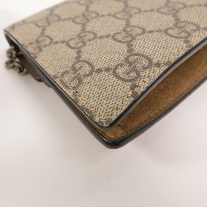 GUCCI 塗層帆布Dionysus Super Mini Bag鏈帶肩背袋-12