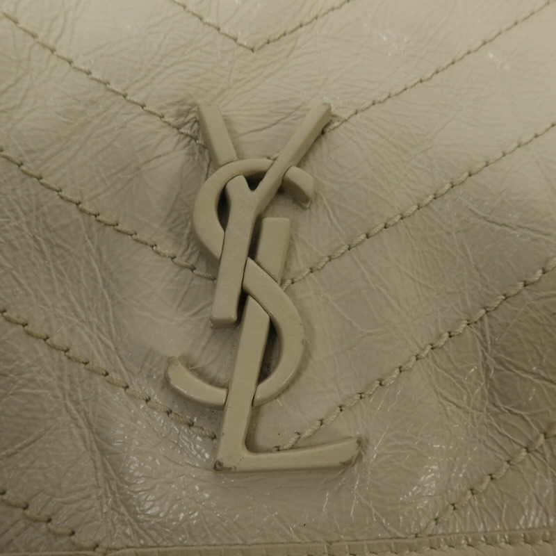 YVES SAINT LAURENT 牛皮皮革Niki鏈帶手挽肩背兩用袋-7