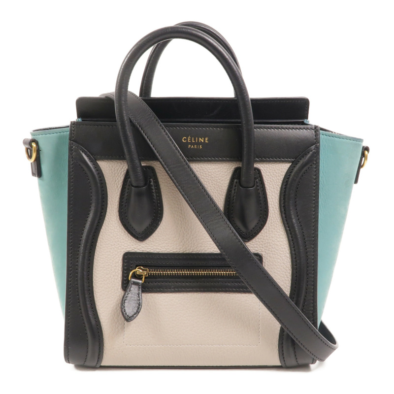 CELINE 牛皮皮革Nano Luggage手挽肩背兩用袋-0