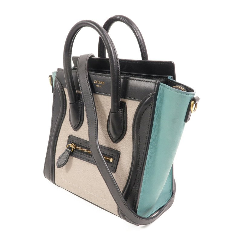 CELINE 牛皮皮革Nano Luggage手挽肩背兩用袋-2