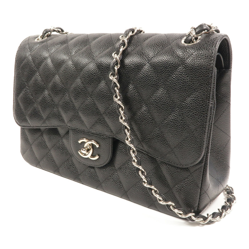 CHANEL 牛皮皮革Large Classic鏈帶肩背袋-2