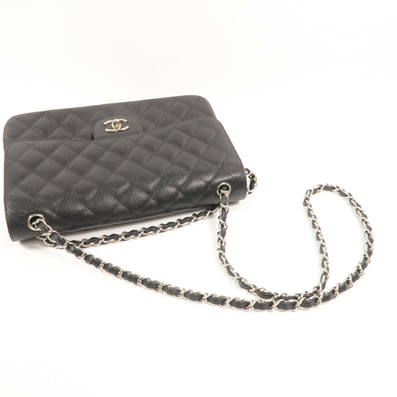 CHANEL 牛皮皮革Large Classic鏈帶肩背袋-8