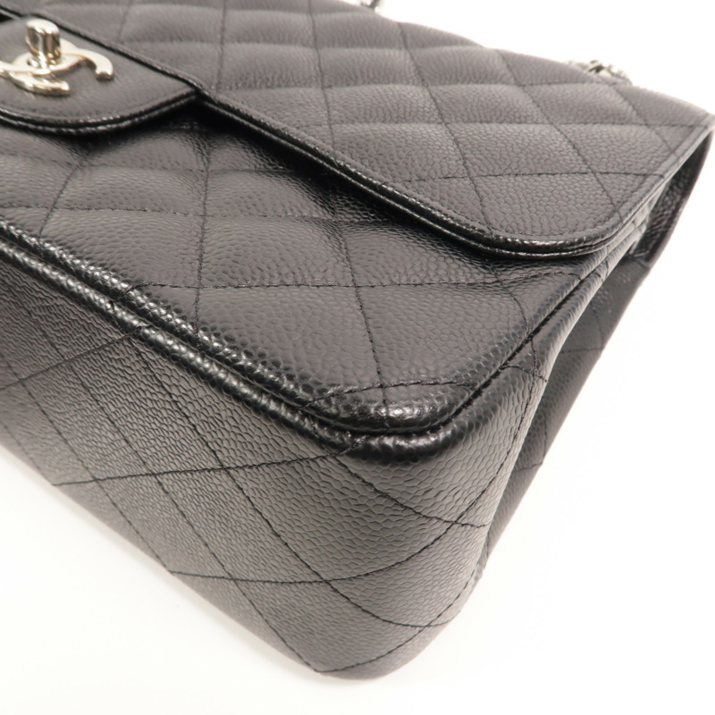 CHANEL 牛皮皮革Large Classic鏈帶肩背袋-12