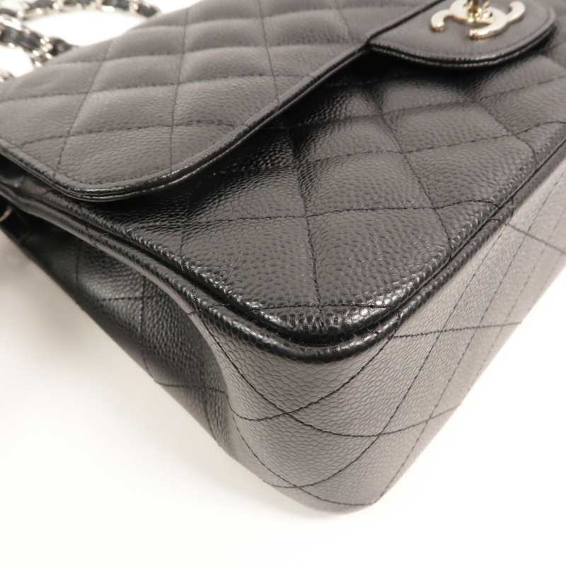 CHANEL 牛皮皮革Large Classic鏈帶肩背袋-13