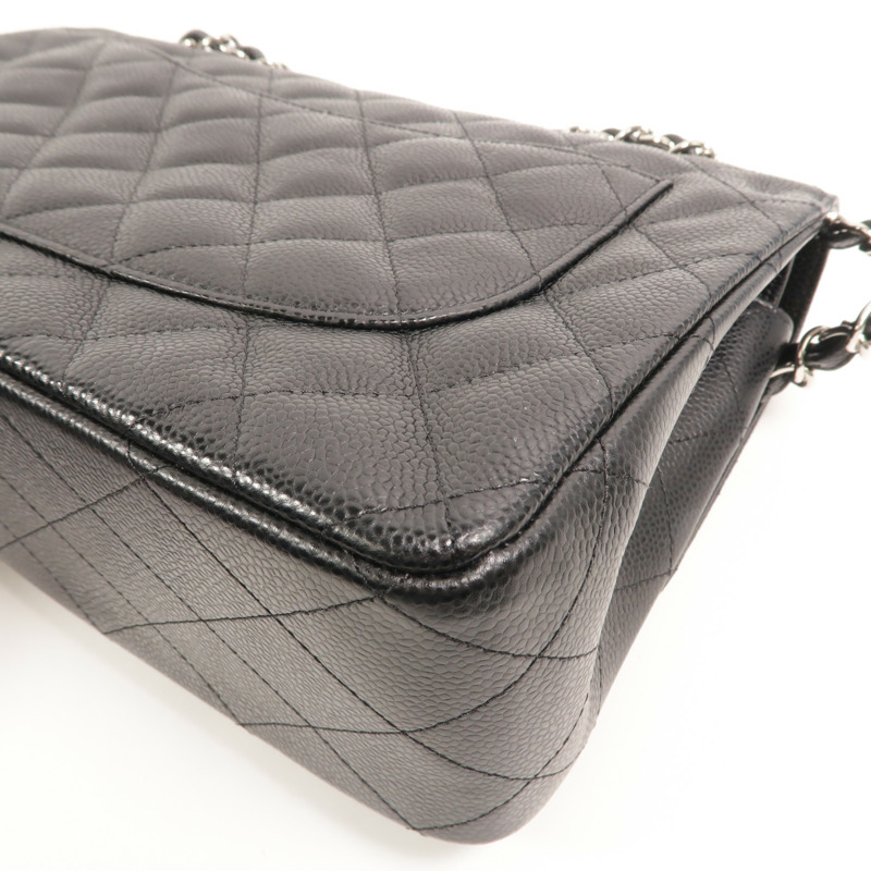 CHANEL 牛皮皮革Large Classic鏈帶肩背袋-14