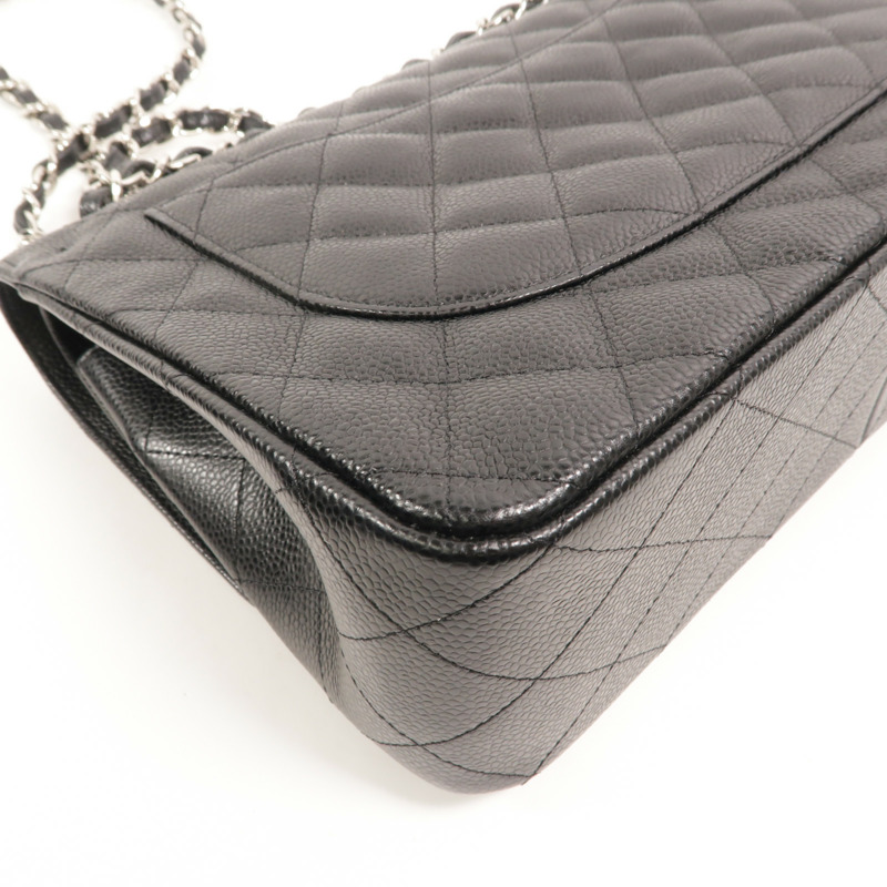 CHANEL 牛皮皮革Large Classic鏈帶肩背袋-15