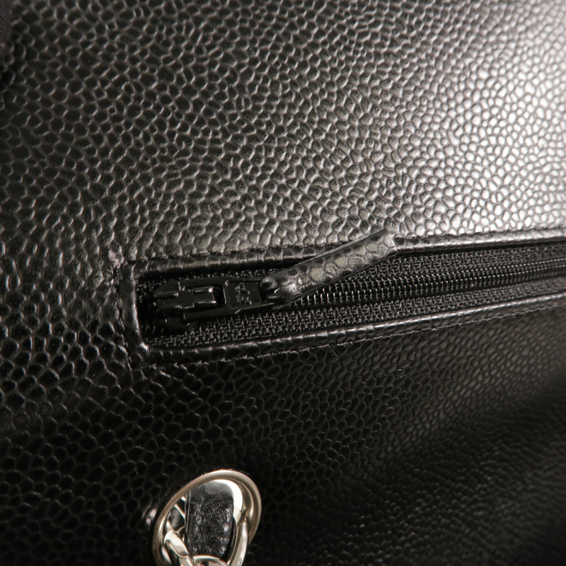 CHANEL 牛皮皮革Large Classic鏈帶肩背袋-16