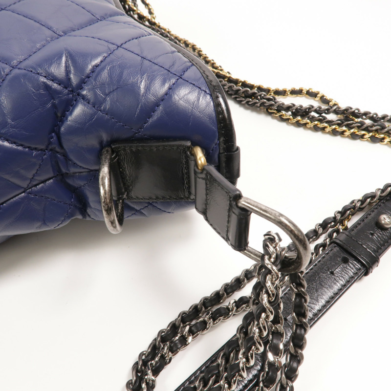 CHANEL 羊皮皮革Gabrielle Large鏈帶肩背袋-16