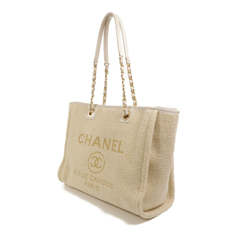 CHANEL Tweed Deauville Small Tote鏈帶肩背袋-2