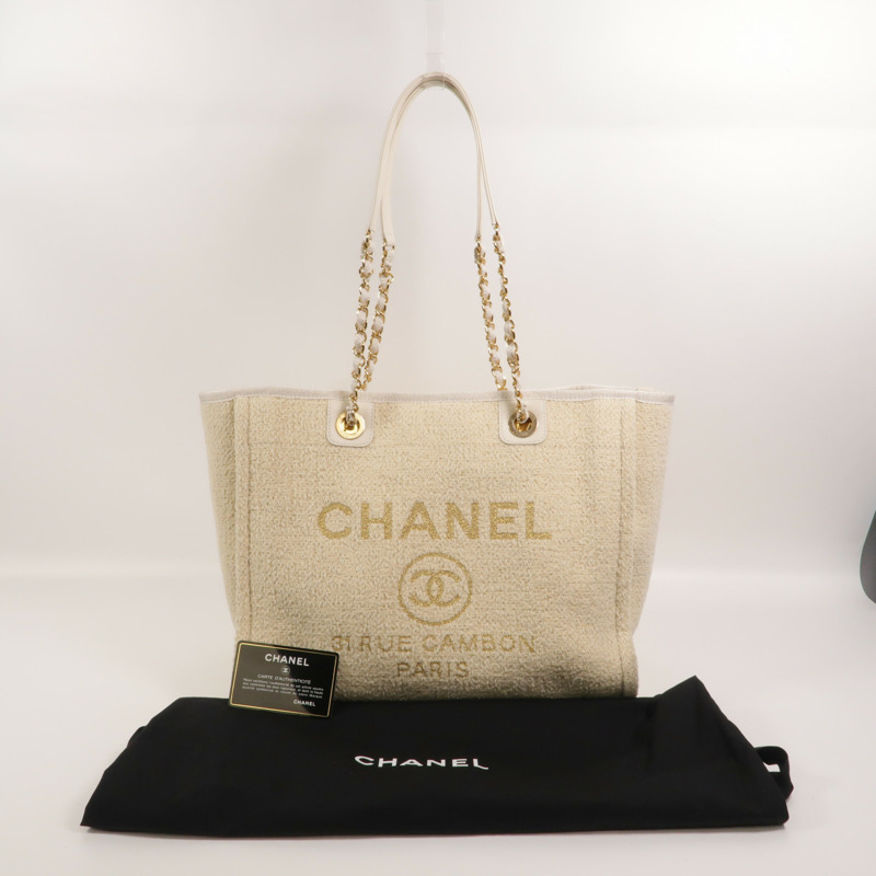 CHANEL Tweed Deauville Small Tote鏈帶肩背袋-10