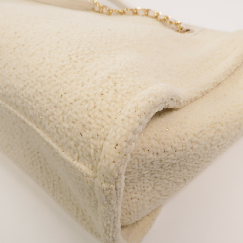 CHANEL Tweed Deauville Small Tote鏈帶肩背袋-13