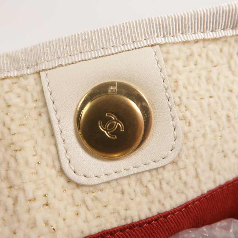 CHANEL Tweed Deauville Small Tote鏈帶肩背袋-15