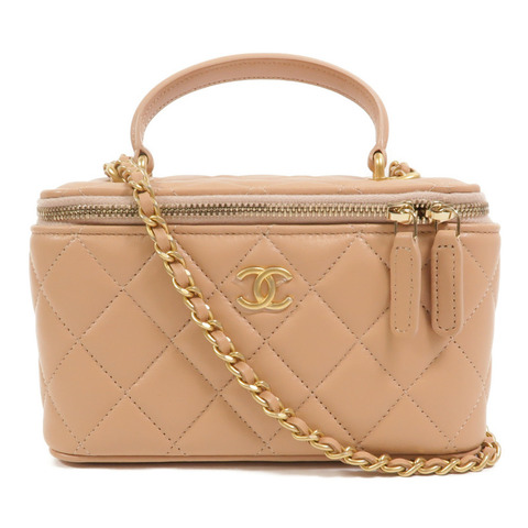 CHANEL 羊皮皮革Top Handle Vanity Case手挽肩背兩用袋