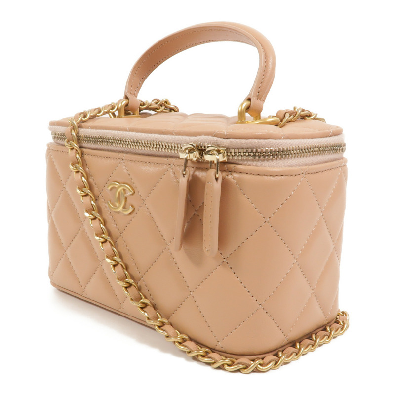 CHANEL 羊皮皮革Top Handle Vanity Case手挽肩背兩用袋-2