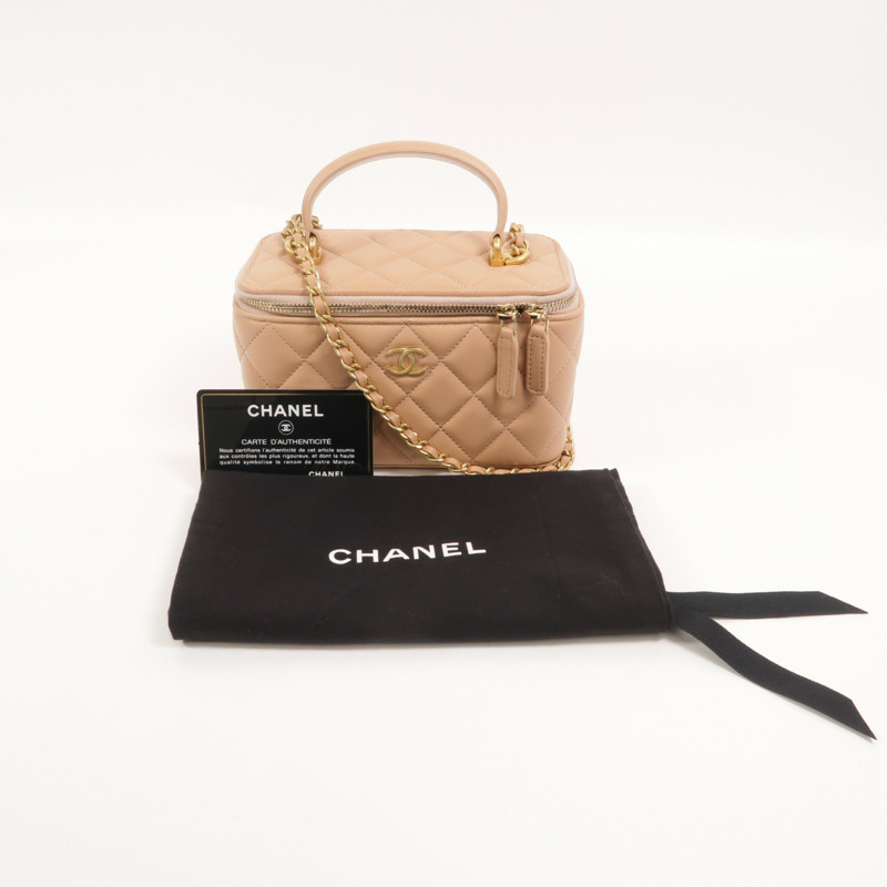 CHANEL 羊皮皮革Top Handle Vanity Case手挽肩背兩用袋-10