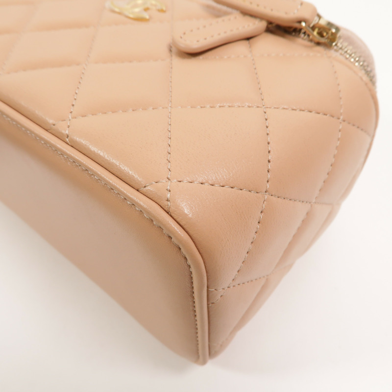 CHANEL 羊皮皮革Top Handle Vanity Case手挽肩背兩用袋-11