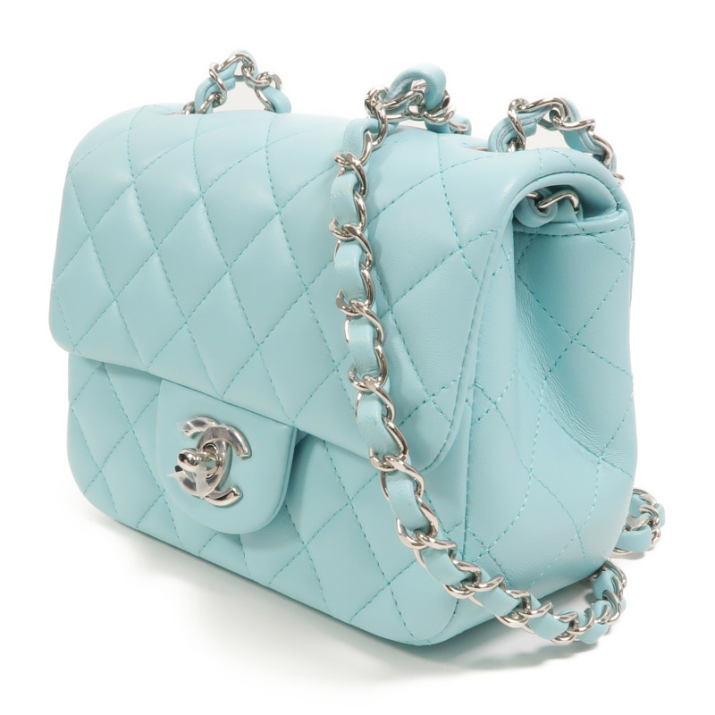 CHANEL 羊皮皮革Mini Classic 17鏈帶肩背袋-2