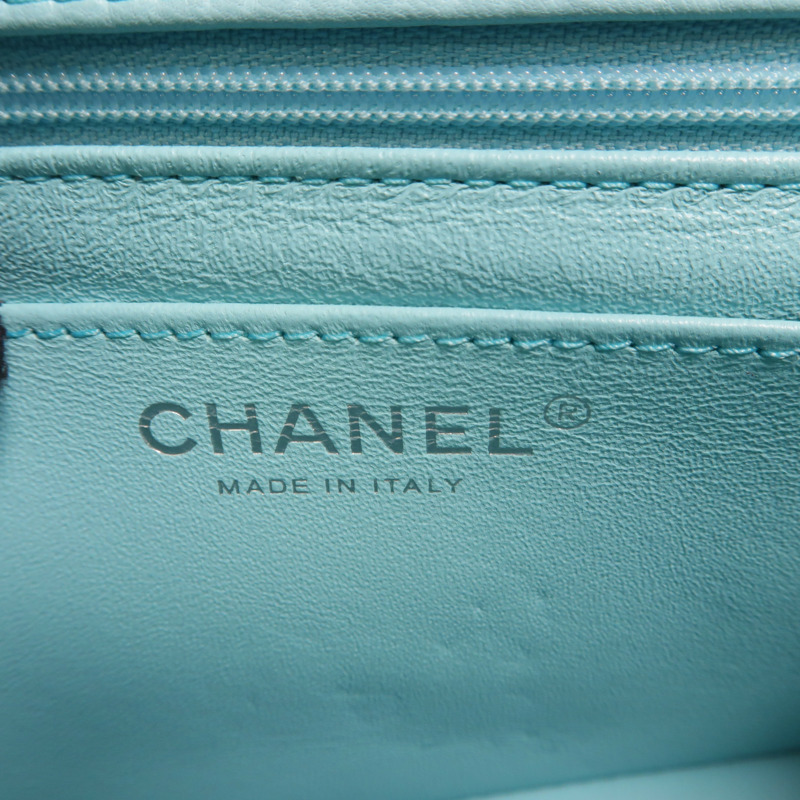 CHANEL 羊皮皮革Mini Classic 17鏈帶肩背袋-5