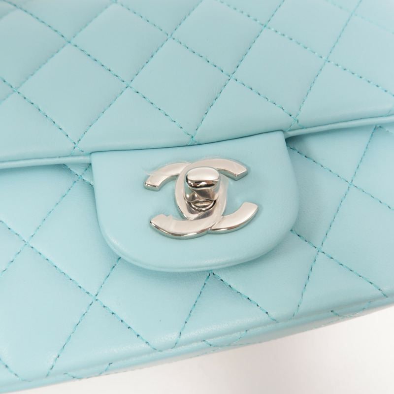 CHANEL 羊皮皮革Mini Classic 17鏈帶肩背袋-8