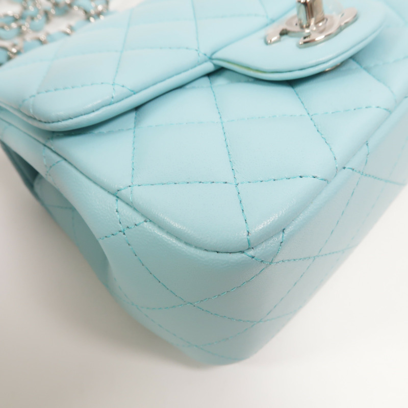 CHANEL 羊皮皮革Mini Classic 17鏈帶肩背袋-11