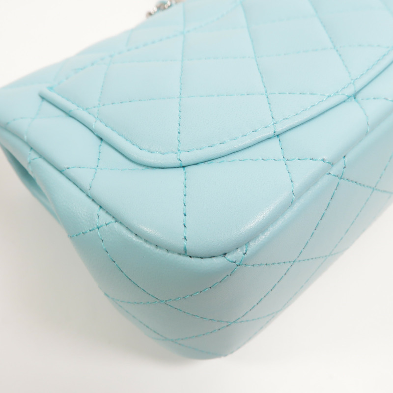 CHANEL 羊皮皮革Mini Classic 17鏈帶肩背袋-13