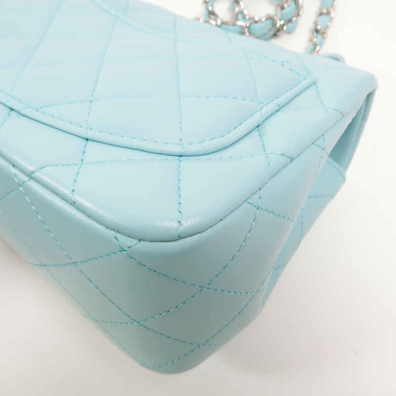 CHANEL 羊皮皮革Mini Classic 17鏈帶肩背袋-14