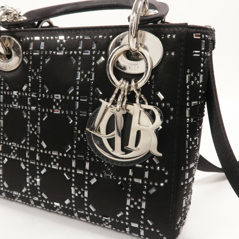 Dior Satin Mini Lady Dior手挽肩背兩用袋-9