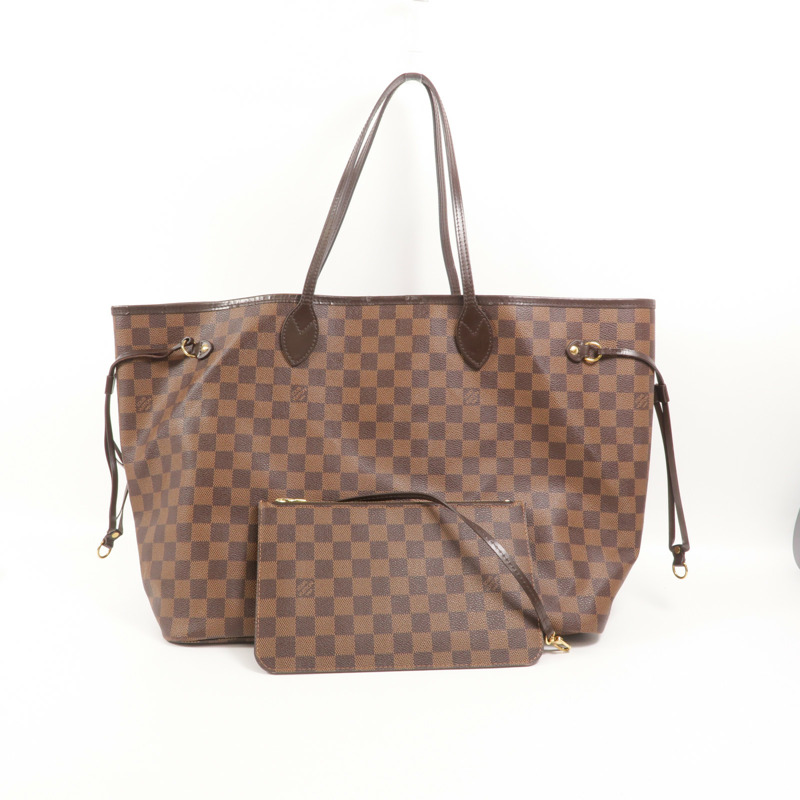 LOUIS VUITTON Damier Neverfull GM肩背袋-9