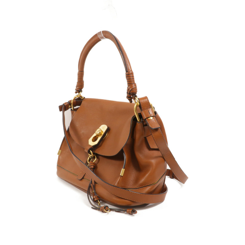 Chloe 牛皮皮革Owen Flap Bag Medium手挽肩背兩用袋-2