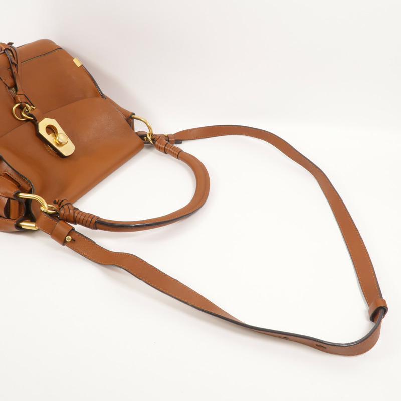 Chloe 牛皮皮革Owen Flap Bag Medium手挽肩背兩用袋-7