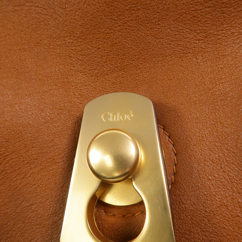 Chloe 牛皮皮革Owen Flap Bag Medium手挽肩背兩用袋-8