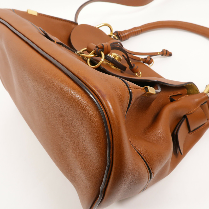 Chloe 牛皮皮革Owen Flap Bag Medium手挽肩背兩用袋-9